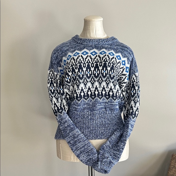 LOFT Sweaters - Blue Patterned Women's Sweater